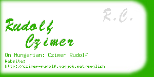 rudolf czimer business card